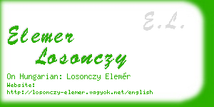 elemer losonczy business card