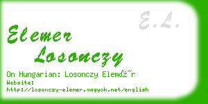 elemer losonczy business card